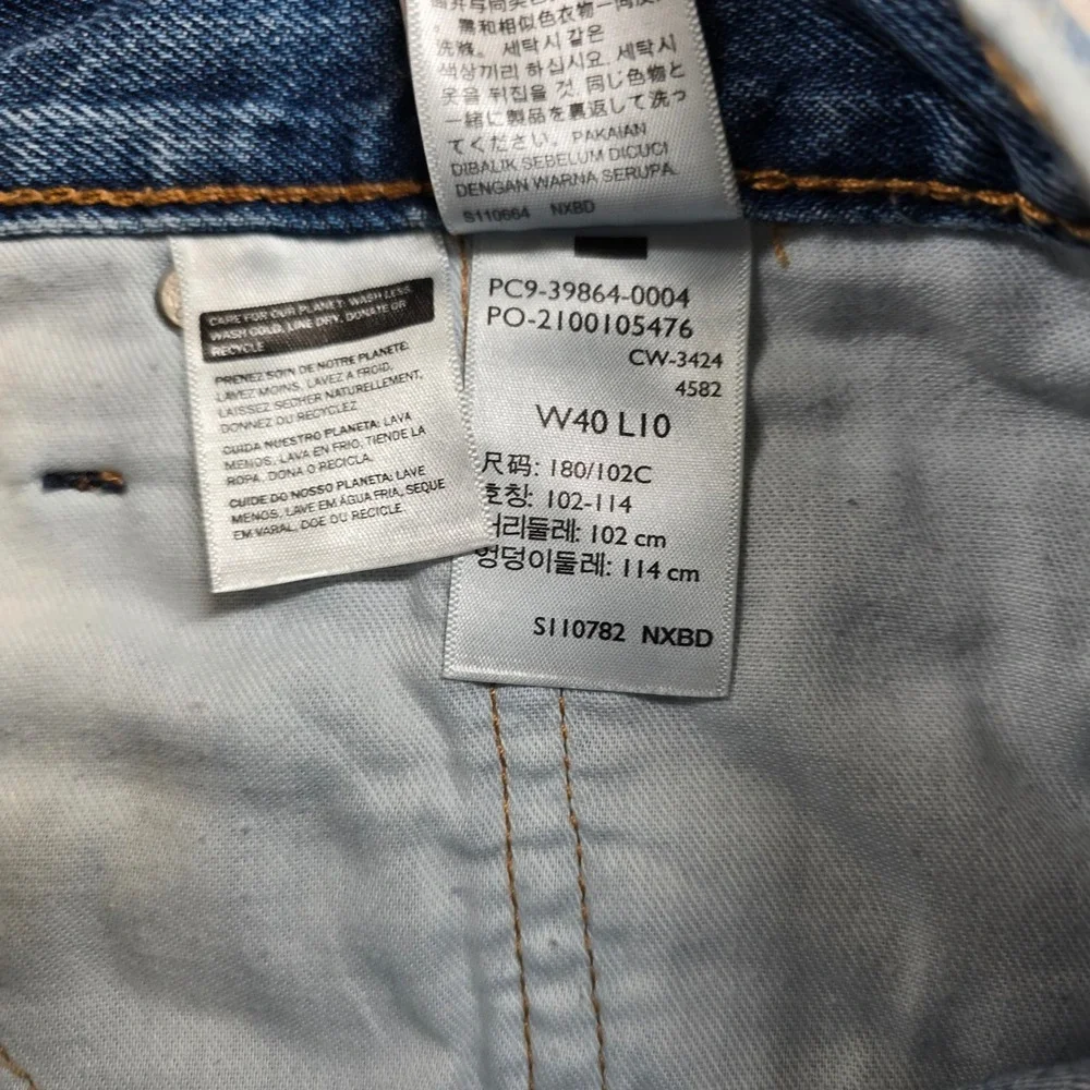 Levi's Denim Shorts Mens 40 Blue‎ 100% Cotton Casual 405 Standard Fit Jean 9